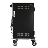 POWER TECHNOLOGIES Premium 36 Bay Secure Smart Charging Cart, USB-C 65W HUB and CABLES UK, MODEL- AC-SLIM-H65, SKU- CRT-SLM-S36L-U-H65C